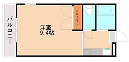 ヴィラージュ奈多 ワンルームの間取図画像