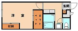 レオパレスyosigen 1Kの間取図画像