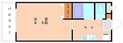 ヤマゼンロイヤルパレス 1Kの間取図画像