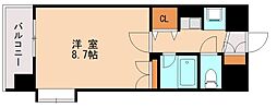 ライオンズマンションキャンパスシティ香椎 1Kの間取図画像