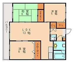 サンヒル・7 3LDKの間取図画像