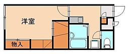 レオパレス日の里2 1Kの間取図画像