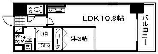 大阪府岸和田市春木若松町(賃貸マンション1LDK・4階・34.35㎡)の写真 その2