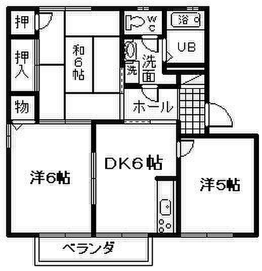 大阪府岸和田市小松里町(賃貸アパート3DK・1階・50.81㎡)の写真 その2
