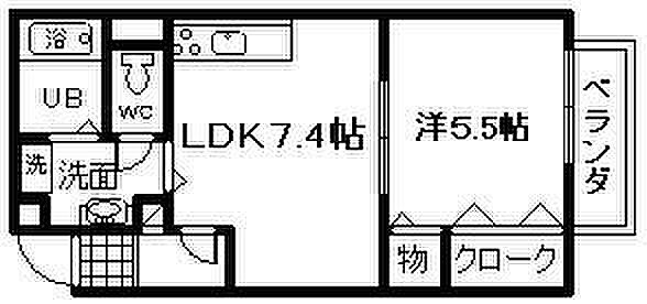 ピアチェーレ　2 ｜大阪府岸和田市土生町(賃貸アパート1LDK・1階・32.70㎡)の写真 その2