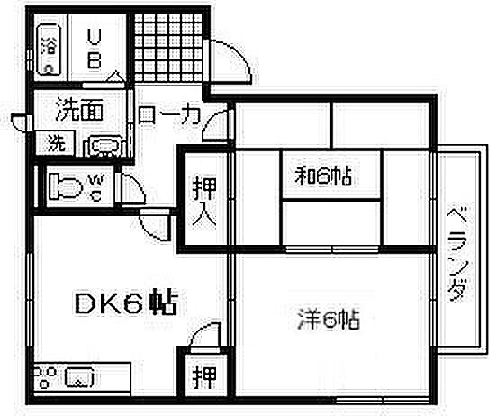 グリーンハイツ上町 ｜大阪府岸和田市上町(賃貸アパート2DK・2階・43.00㎡)の写真 その2