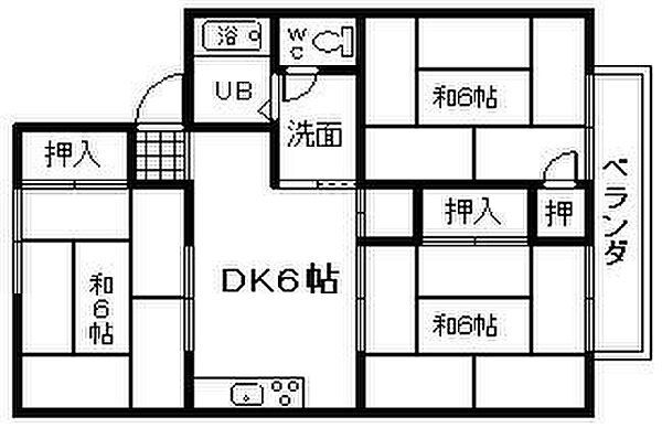 大阪府貝塚市小瀬(賃貸アパート3DK・1階・54.00㎡)の写真 その2