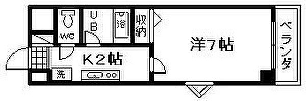 エリカ　2 ｜大阪府貝塚市海塚(賃貸マンション1K・1階・24.04㎡)の写真 その2