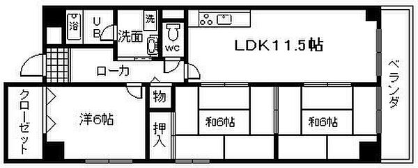 クロスロウズ荒木街 ｜大阪府岸和田市荒木町1丁目(賃貸マンション3LDK・1階・68.02㎡)の写真 その2