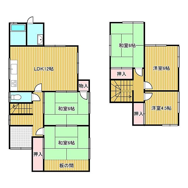 五月ヶ丘2丁目貸家 1｜大阪府泉南郡熊取町五月ヶ丘2丁目(賃貸一戸建5LDK・--・93.55㎡)の写真 その2