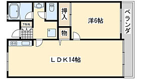 佐野湊団地1号棟  ｜ 大阪府泉佐野市湊2丁目（賃貸マンション1LDK・4階・46.20㎡） その2