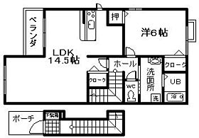 大阪府泉佐野市中町4丁目2番26号（賃貸アパート1LDK・2階・55.36㎡） その2