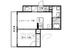 京都府京都市中京区西ノ京原町（賃貸マンション1LDK・1階・37.75㎡） その2