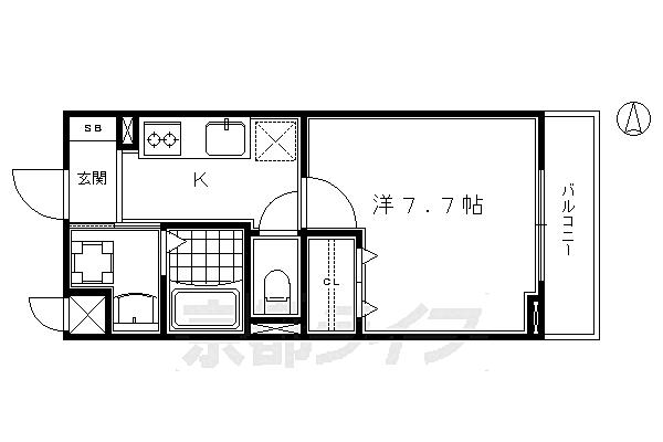 ブライトマーチ　タナカ 210｜京都府京都市南区吉祥院石原町(賃貸マンション1K・2階・26.94㎡)の写真 その2