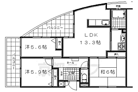 メゾン七条新町 205 ｜ 京都府京都市下京区北小路通新町西入平野町（賃貸マンション3LDK・2階・66.32㎡） その2