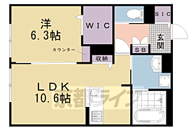 京都府京都市上京区七本松通下立売上る三番町（賃貸マンション1LDK・1階・43.15㎡） その2