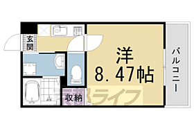 京都府京都市右京区太秦安井松本町（賃貸マンション1K・2階・24.46㎡） その2