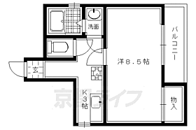 京都府京都市上京区一条通下ノ森西入東町（賃貸マンション1K・2階・25.44㎡） その2