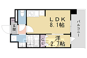 ソルテラス京都勧進橋ＰＡＲＫＳＩＤＥ 508 ｜ 京都府京都市南区上鳥羽勧進橋町（賃貸マンション1LDK・5階・28.47㎡） その2