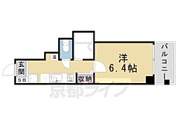 ヌフジャラン御前 7階1Kの間取り