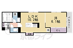 Ｄ‐ＲＯＯＭ壬生森町 303 3階1LDKの間取り