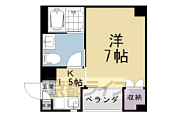 Ｍｏｒｅ西洞院 5階1Kの間取り