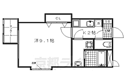 メゾン・ベリー（ウエスト） 3階1Kの間取り
