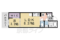 シエーナグランデ四条烏丸 1LDKの間取図画像