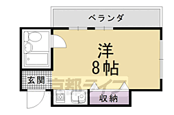 JR山陰本線 太秦駅 徒歩10分の賃貸アパート 1階1Kの間取り