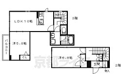 Arvo壬生森町 2LDKの間取図画像