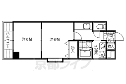 ボナール三条高倉 2Kの間取図画像