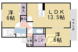 セジュールマルト 2LDKの間取図画像