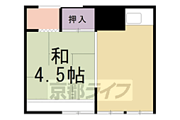 牧定荘 1Kの間取図画像