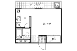 ヤングリーブス 1Kの間取図画像