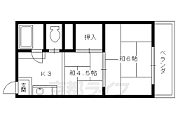 アルティスタ烏丸北 2Kの間取図画像