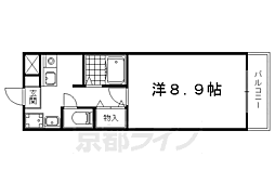 ディアコート大宅 1Kの間取図画像