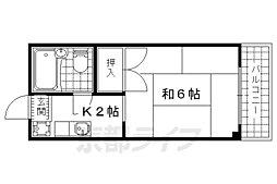 ハイツコワフュール 1Kの間取図画像