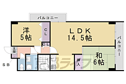 SYグランドビル 2LDKの間取図画像