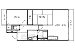 チェリーヒル藤尾 2LDKの間取図画像