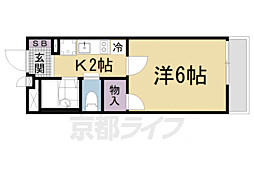 レオパレスカルム大津 1Kの間取図画像