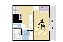 フィオーレ1 1Kの間取図画像