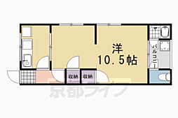 メゾンフルール 1Kの間取図画像