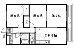 ウインズヒル 3LDKの間取図画像