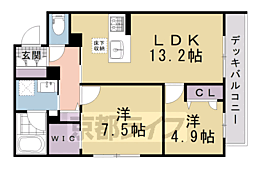 シャーメゾン シン 2LDKの間取図画像