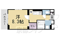 ブルックブリーズ 1Kの間取図画像