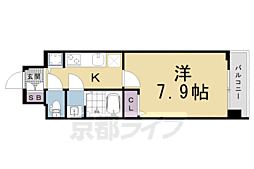 ファステート京都洛南エリーゼ 1Kの間取図画像