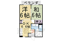 セフィラ上桂 2DKの間取図画像