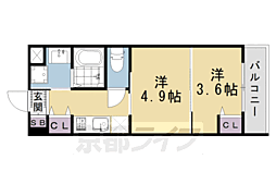 MJC京都EsTRUTH 2Kの間取図画像