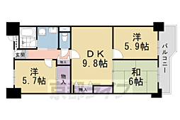 桂川ハイツ1号館 9階/902