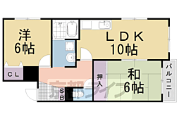 パラシオン蘭 2LDKの間取図画像